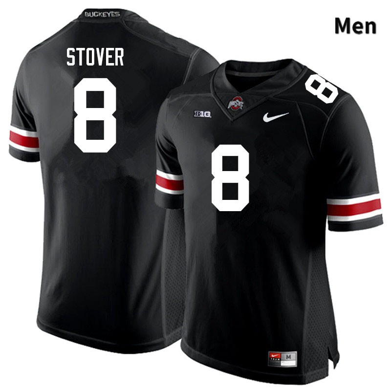 Men's Ohio State Buckeyes #8 Cade Stover Black Authentic College Stitched Football Jersey 23CU041VS